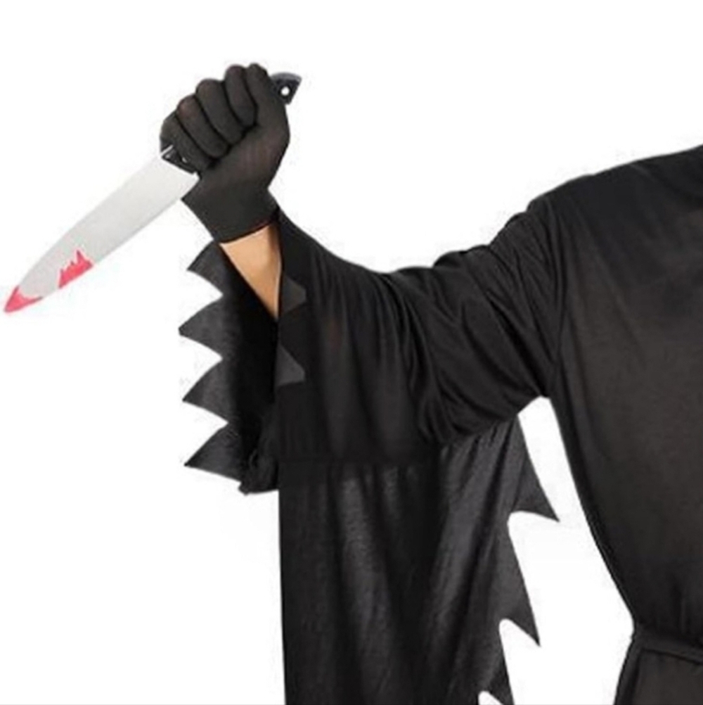 Ghostface Scream Killer Hooded Robe Halloween Costume Fits Up to 200 Lbs Unisex - Picture 5 of 11